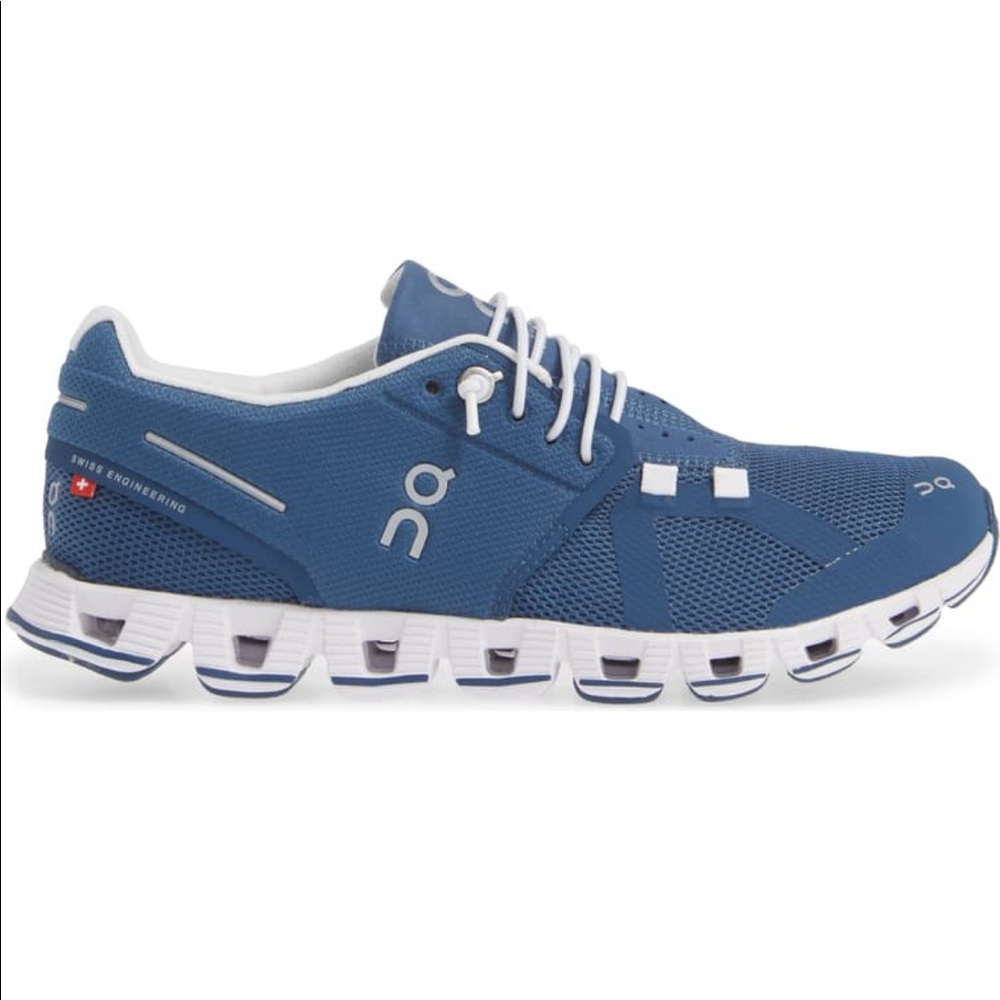 On Cloud Running Shoe Denim/White 9.5